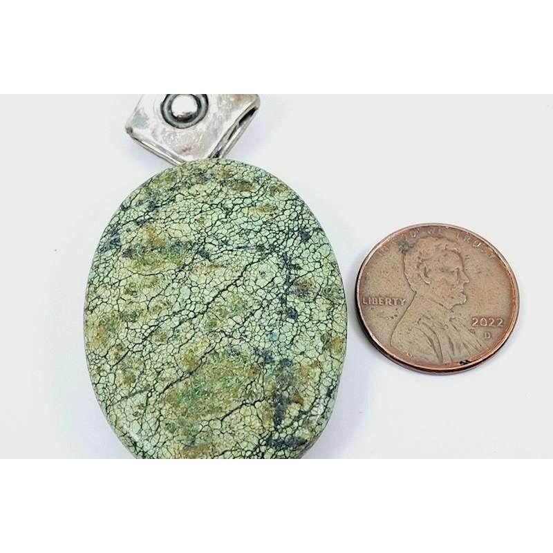 17.5" Sterling Silver/Turquoise Beaded Necklace | Carved Nut & Black Glass Beads | Boho Tribal Style