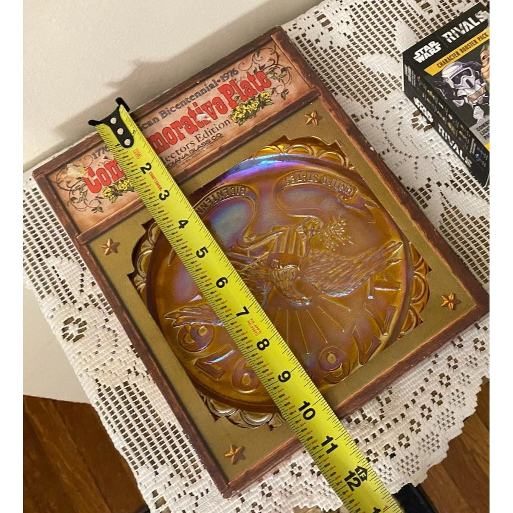 1976 American Bicentennial Plate | Indiana Glass Eagle | America250 Era | NIB