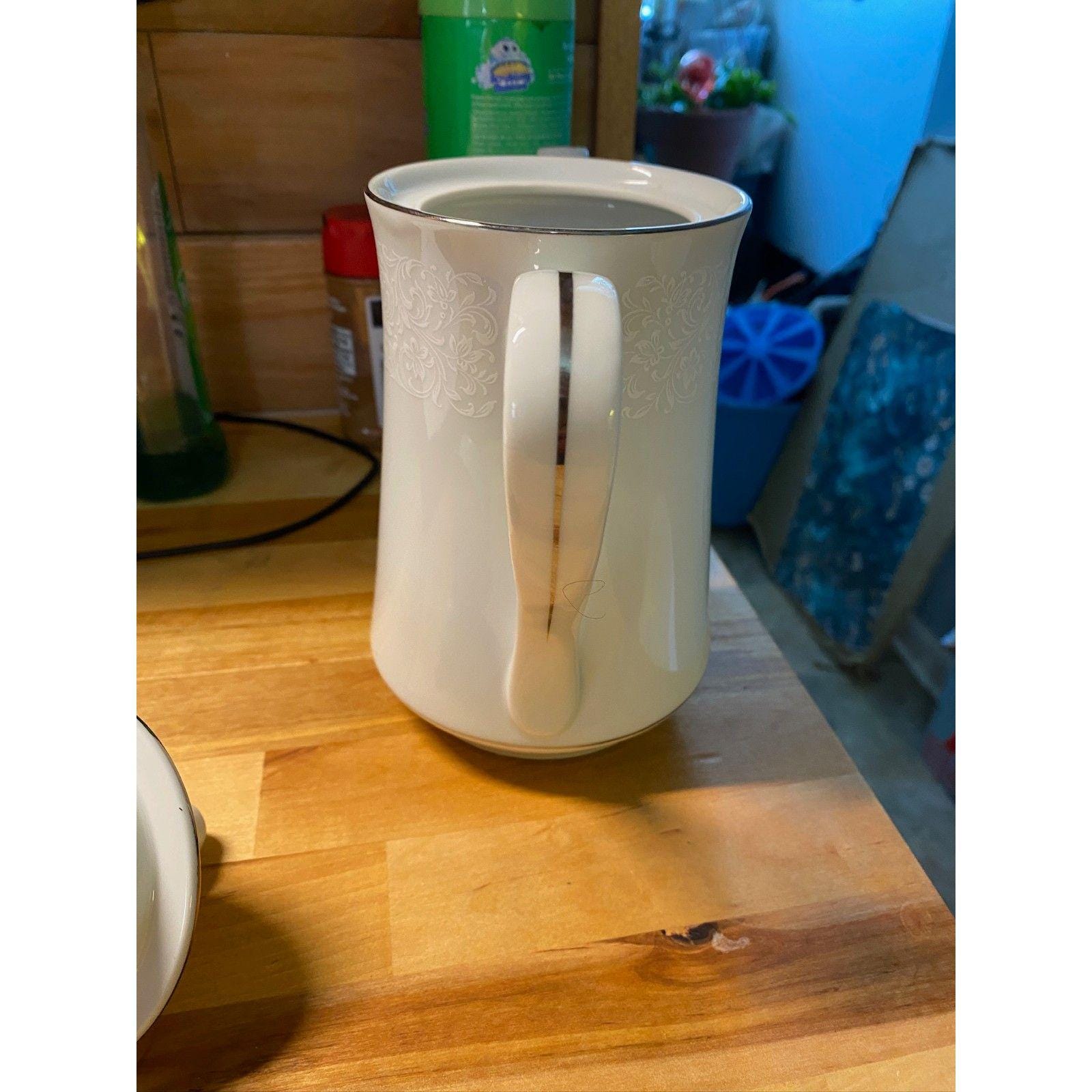 Empress Fine China Teapot Crown Victoria Vintage Floral Tea Pot Gold Trim 6 Inch