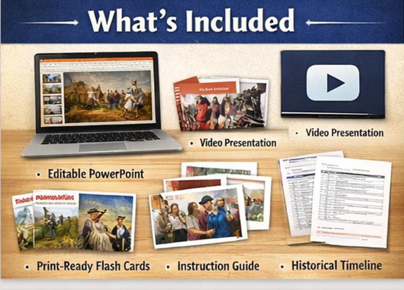 America250 U.S. History Bundle | Visual Timeline, Flash Cards, PPT & Video | Ages 9–13