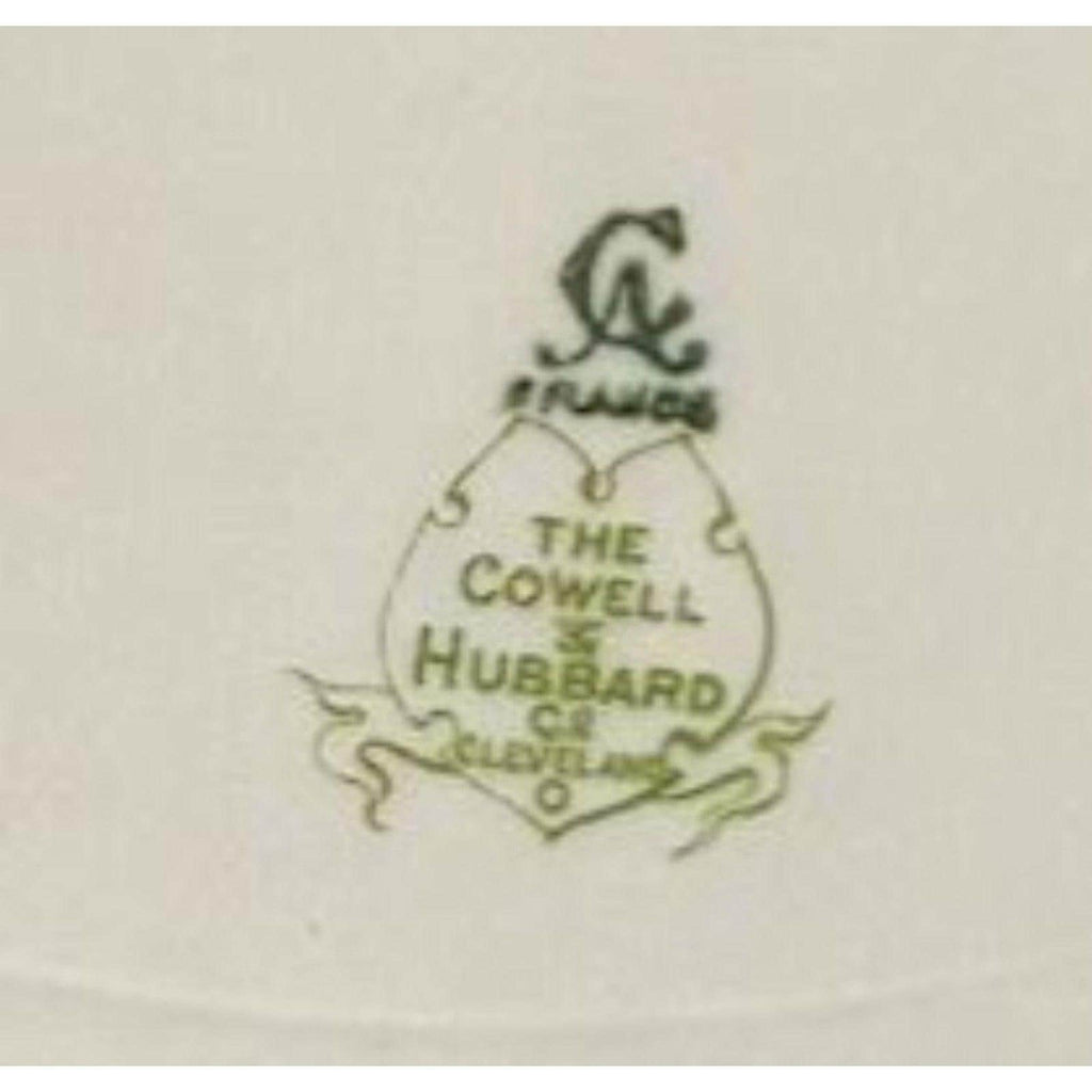 Cowell & Hubbard Antique Round Platter Gold Rim Serving Dish Vintage China Plate