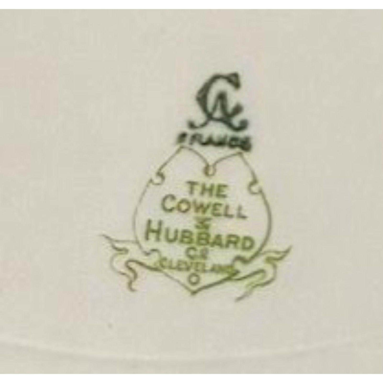 Cowell & Hubbard Antique Round Platter Gold Rim Serving Dish Vintage China Plate