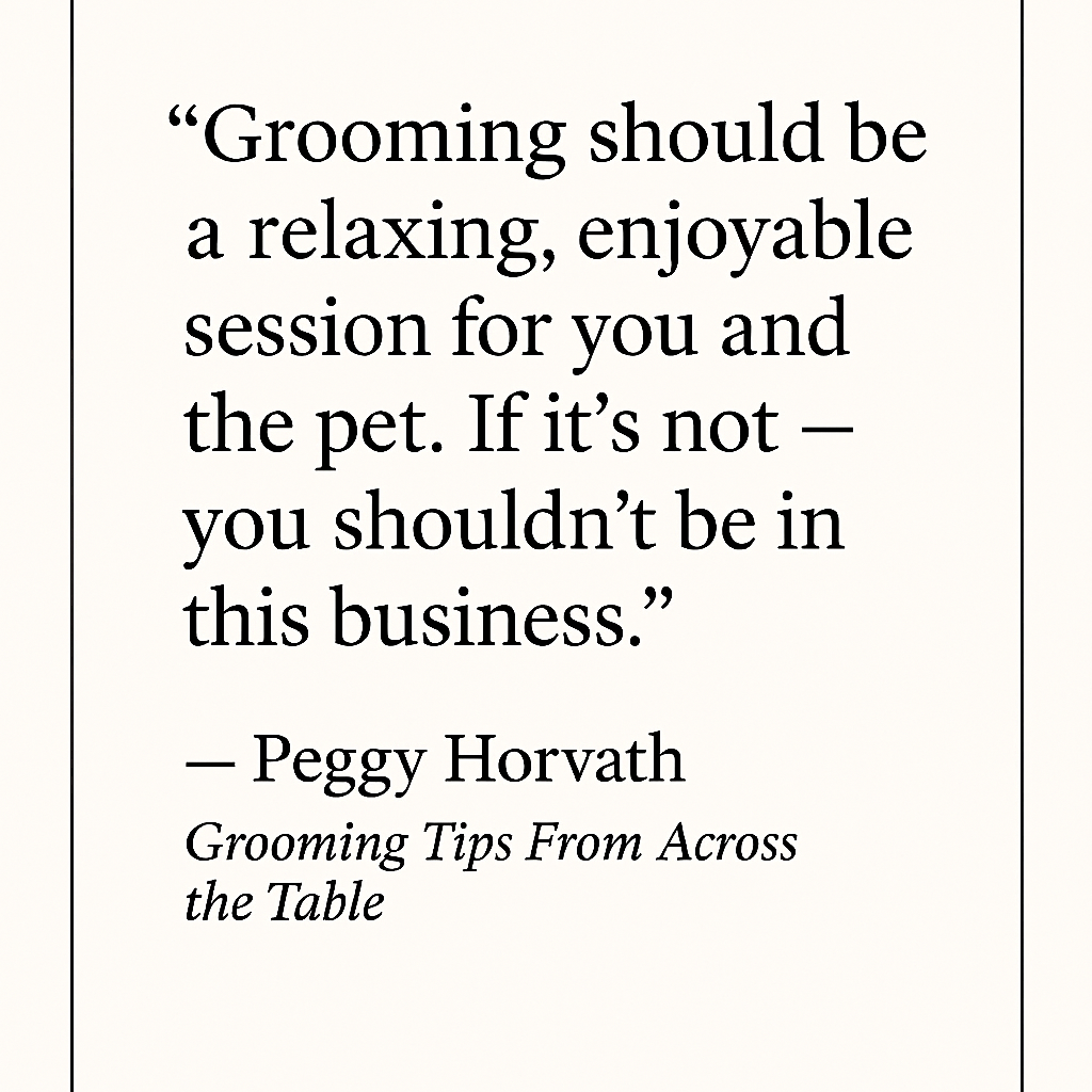 NEW RELEASE: Grooming Tips from Across the Table