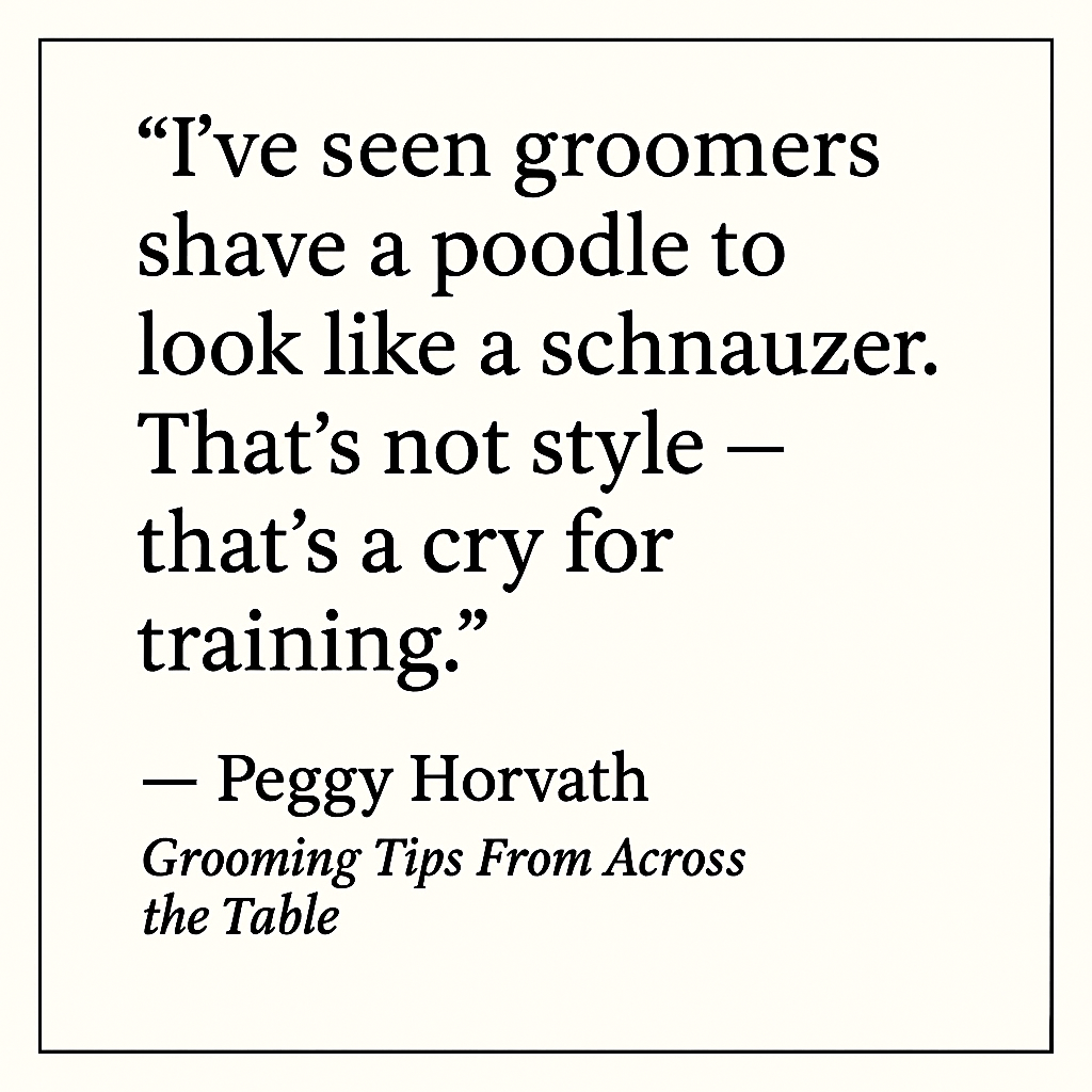 NEW RELEASE: Grooming Tips from Across the Table